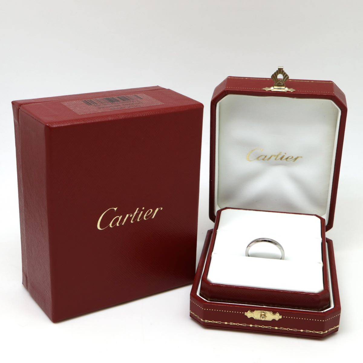 箱付き!!◇Cartier(カルティエ)Pt950 リング◇5.0g 18.5号0.28 ring