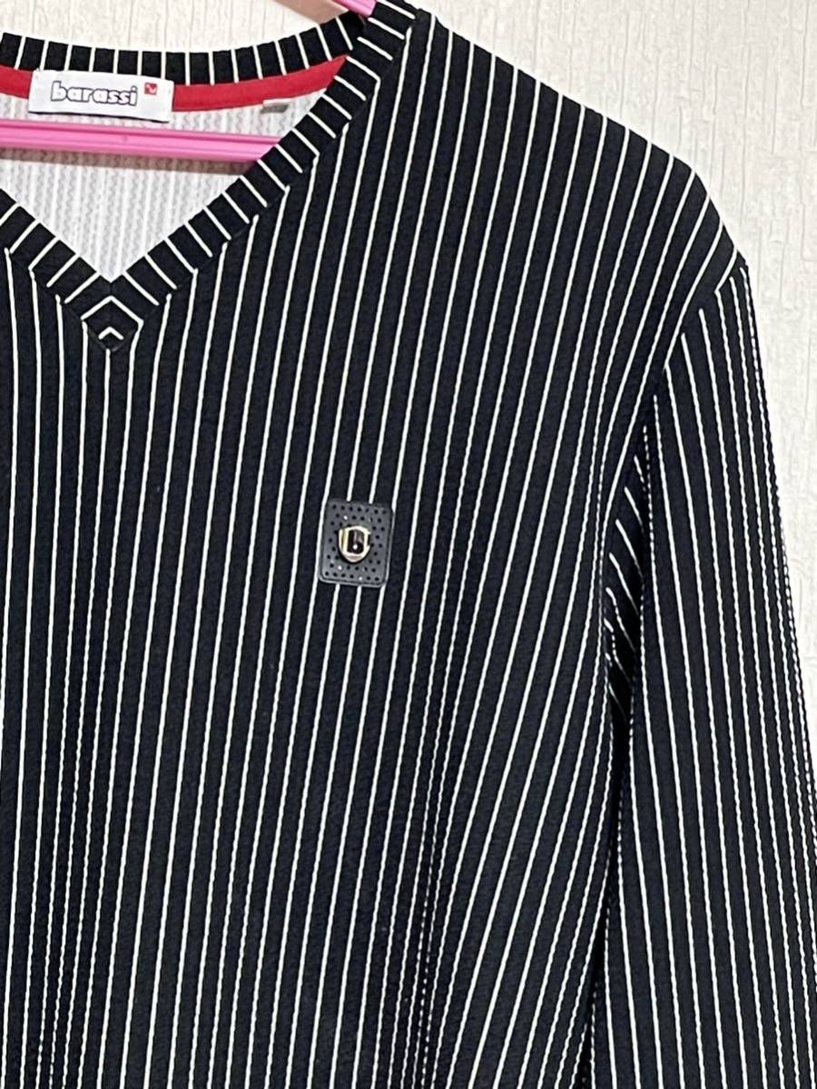 美品　barassi バラシ　ストライプ　長袖Tシャツ　カットソー　46