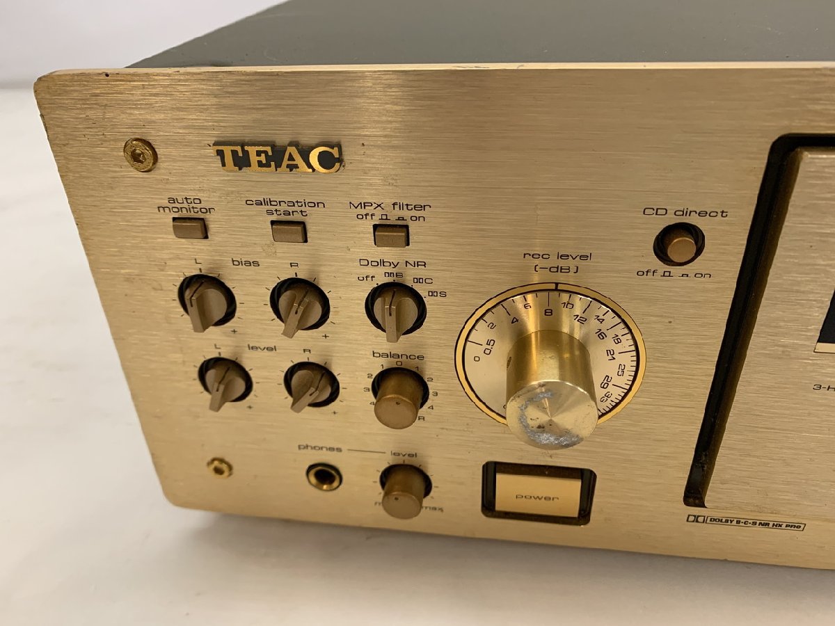 NB-2525】TEAC ティアック CASSETTE DECK カセットデッキ V-6030S 通電