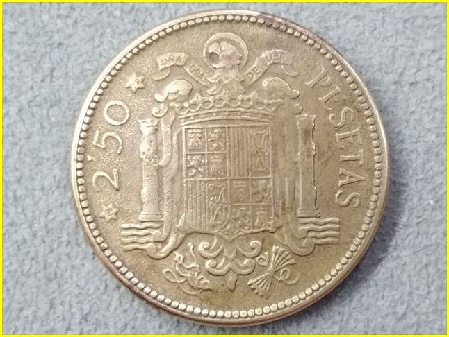 スペイン 2.5ペセタ 硬貨/1953年】 2.50 PESETAS/フランシスコ 