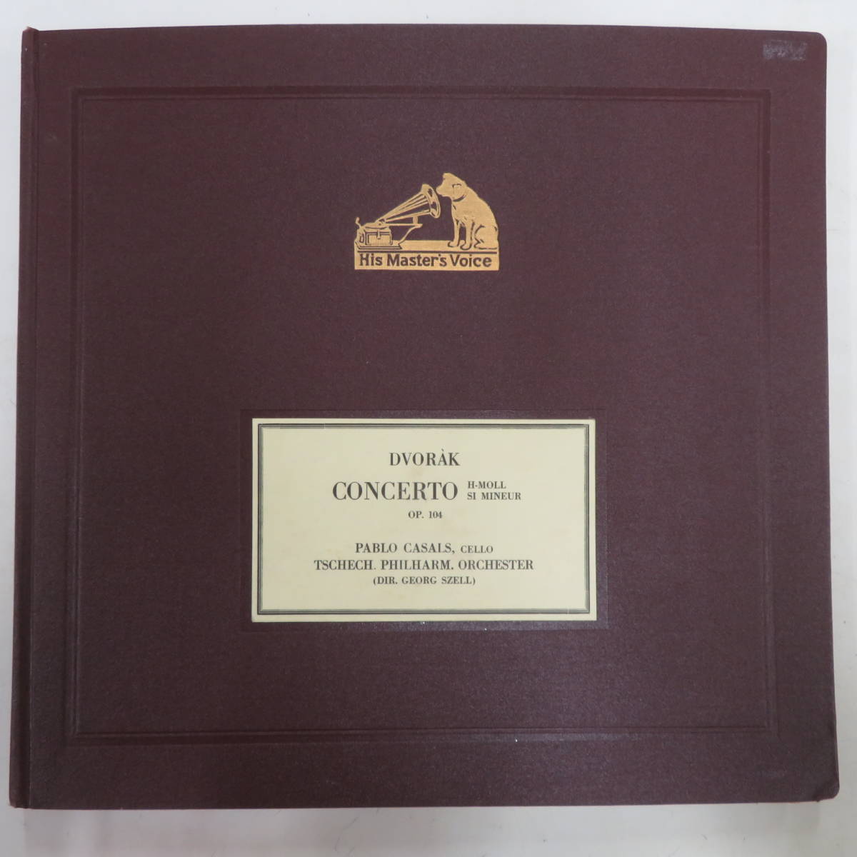 K00041119/□12インチSP5枚組/パブロ・カザルス(Vc) / ジョージ・セル(指揮)「Dvorak / Concerto H-Moll SI Mineur Op 104 (DB-8420～4)」