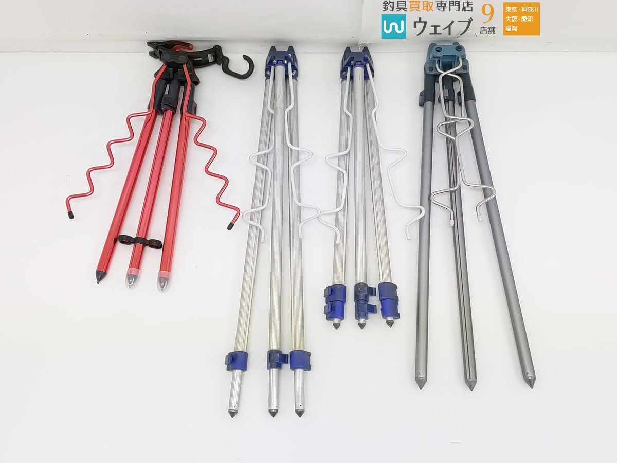 ダイワ マルチロッドスタンド レッド・サーフスタンド プロスイング 700P、アルミロッドスタンド 等 計4点セット