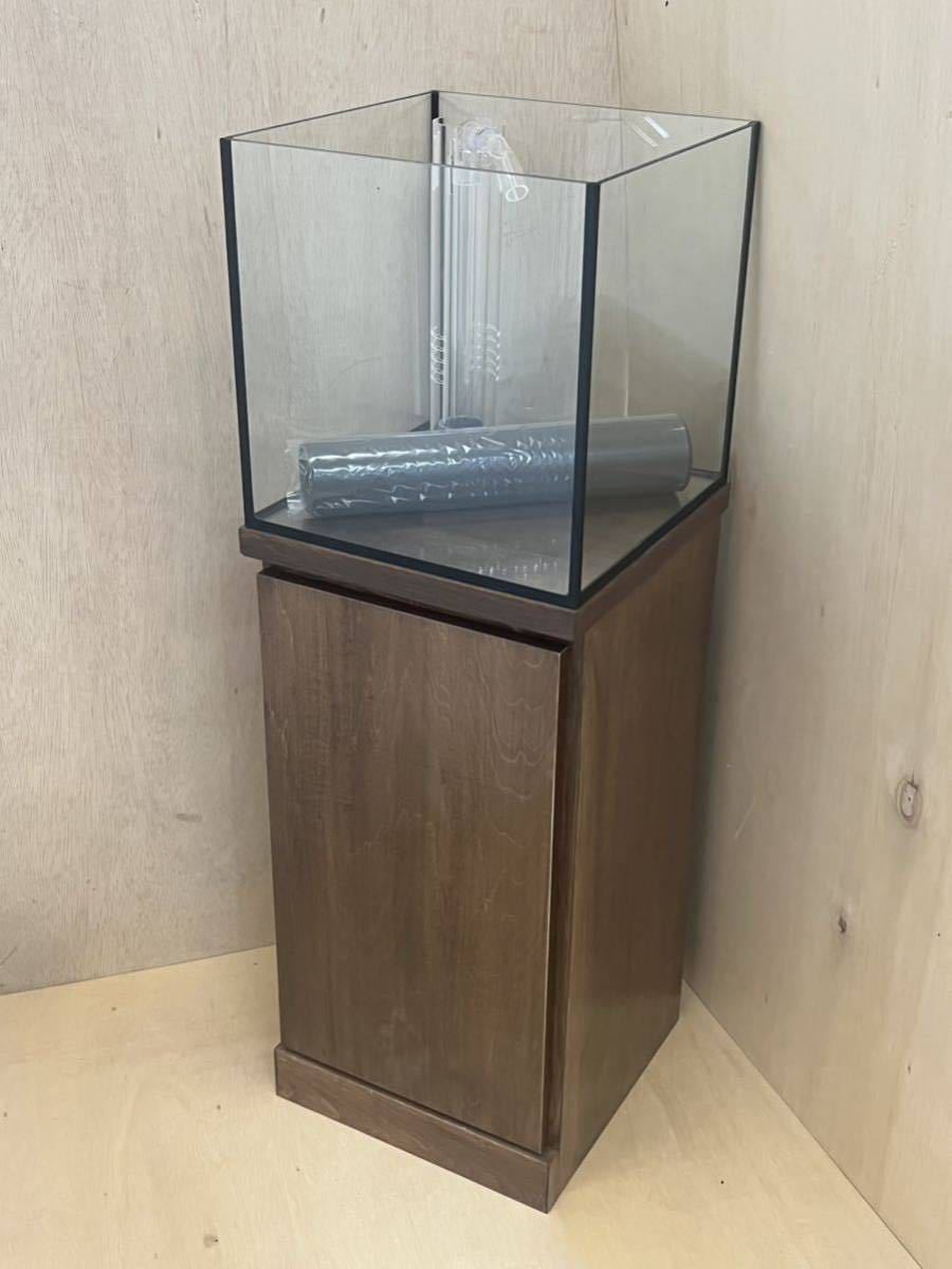 激レア 1台限り！300ｘ300ｘ300オーバーフローセット(水槽・キャビ・濾過槽)　ブラックシリコン　　海水魚飼育に　未使用品
