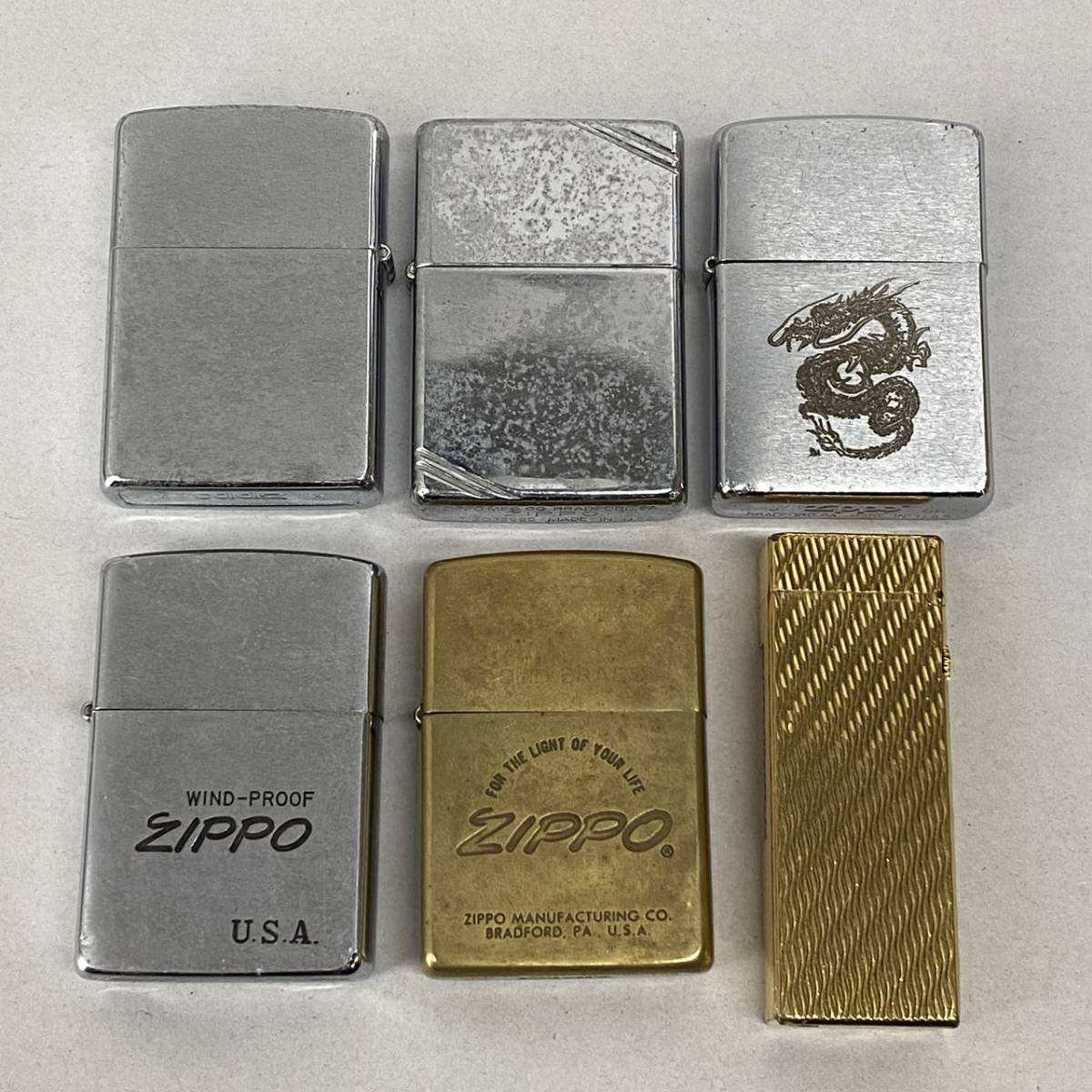 W031(355)-551【名古屋】ライター 6点まとめ 約0.3㎏ Zippo ジッポー