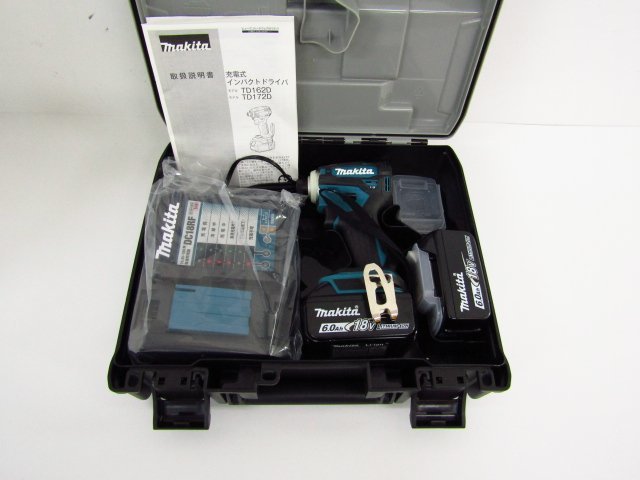 未使用 makita マキタ 充電式インパクトドライバ 18V 6.0Ah TD172DRGX▽A2854