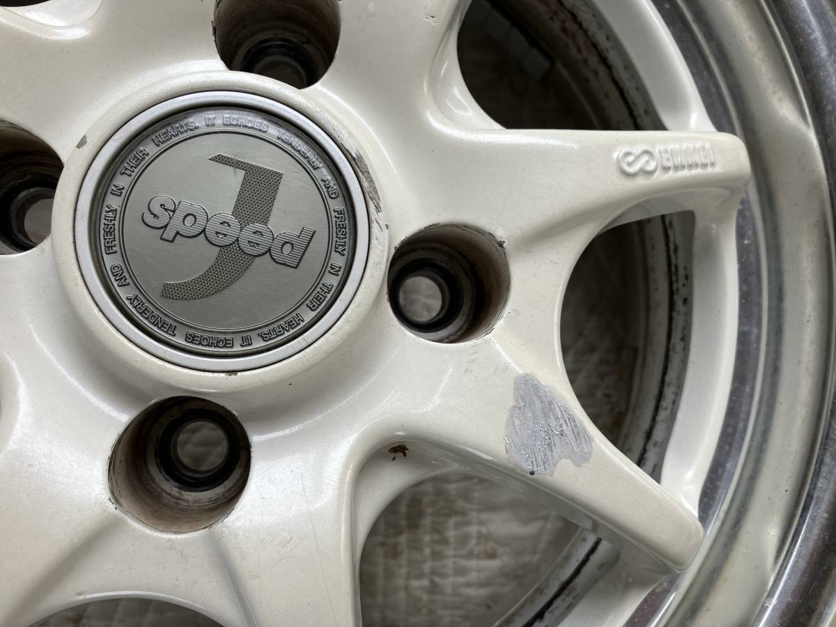 引取り希望☆中古☆ENKEI J SPEED 13インチ2本 14インチ2本 PCD100 