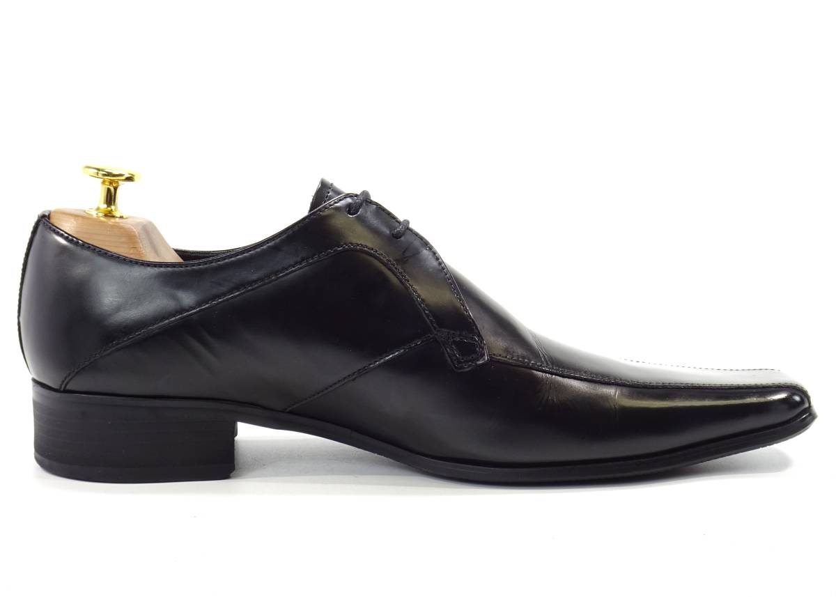 424【美品】KATHARINE HAMNETT 革靴スワールトゥ黒24.5cm 即決 KATHARINE HAMNETT LONDON 24.5cm スワールトゥ キャサリンハム