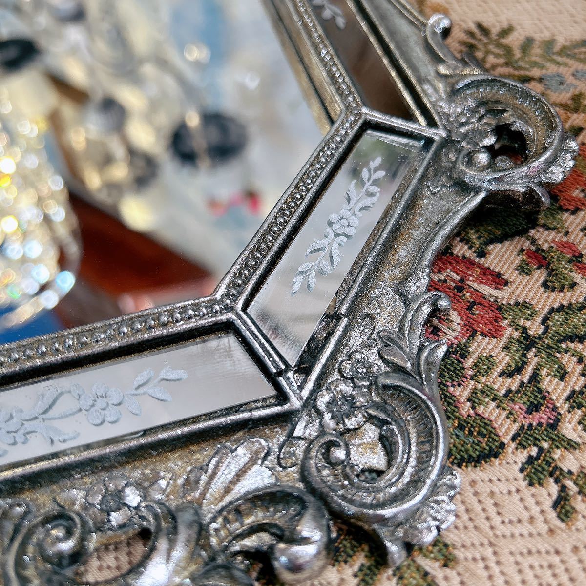 ヴィンテージ ウォールミラー vogue 鏡 パブミラーインテリア 【公式通販】