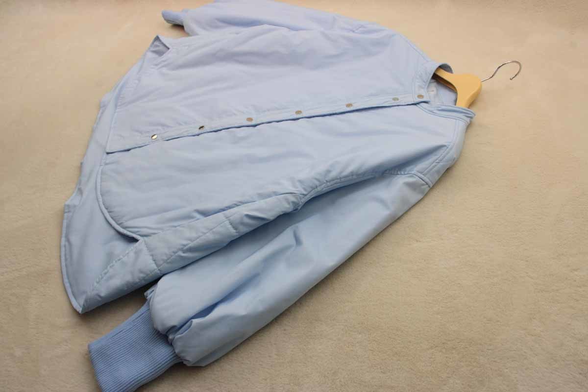 切替中綿ブルゾン アウター メンズ コンビニットブルゾン 切り替え mj10128-切り替えブルゾン-中綿キルティング 2-1197 新品 春物新作入荷 中綿入り切替ブルゾン サックスFサイズ 定価26,400円
