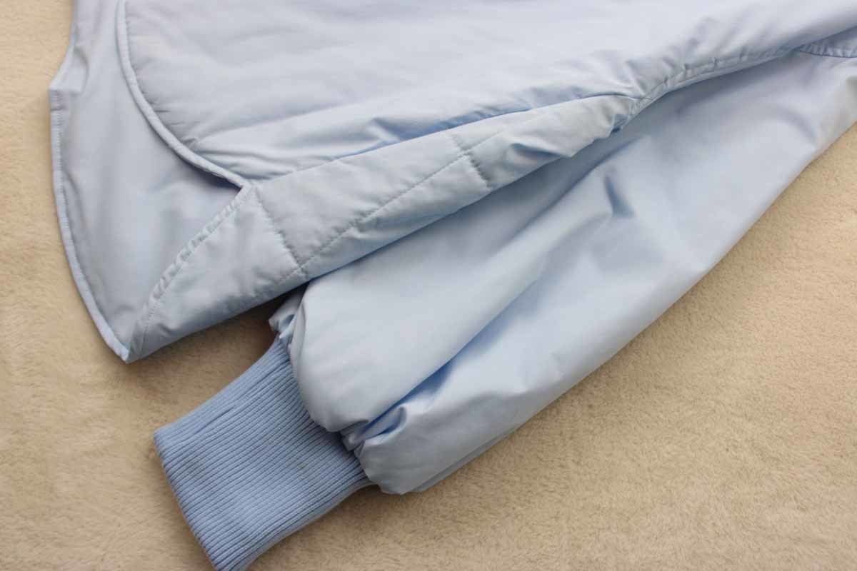 切替中綿ブルゾン アウター メンズ コンビニットブルゾン 切り替え mj10128-切り替えブルゾン-中綿キルティング 2-1197 新品 春物新作入荷 中綿入り切替ブルゾン サックスFサイズ 定価26,400円