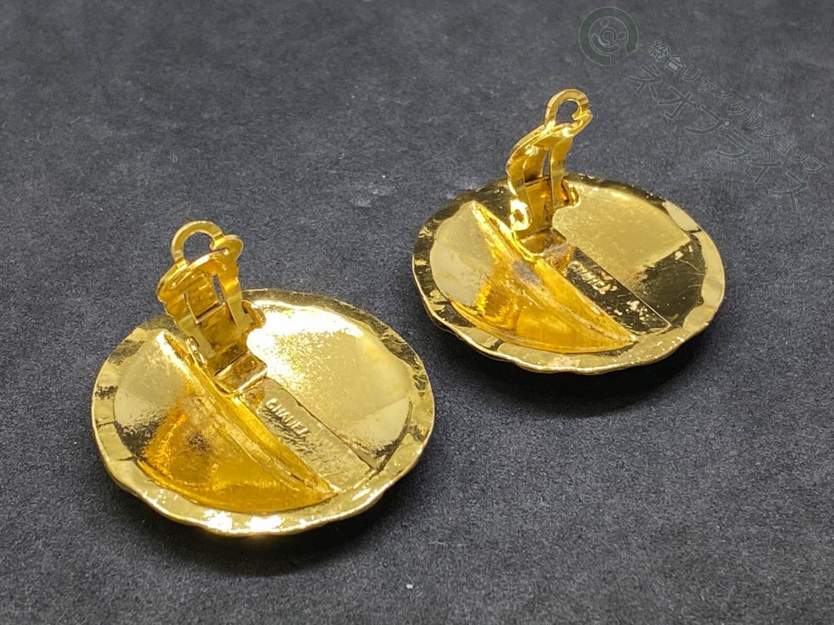 ◇N2607 CHANEL シャネル ココマーク マトラッセ ラウンド 大振り 