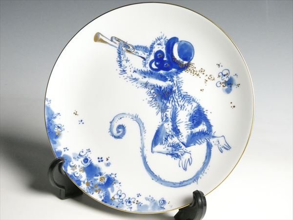 K252 Meissen マイセン 【トランペットを吹く陽気なさる】 イヤー