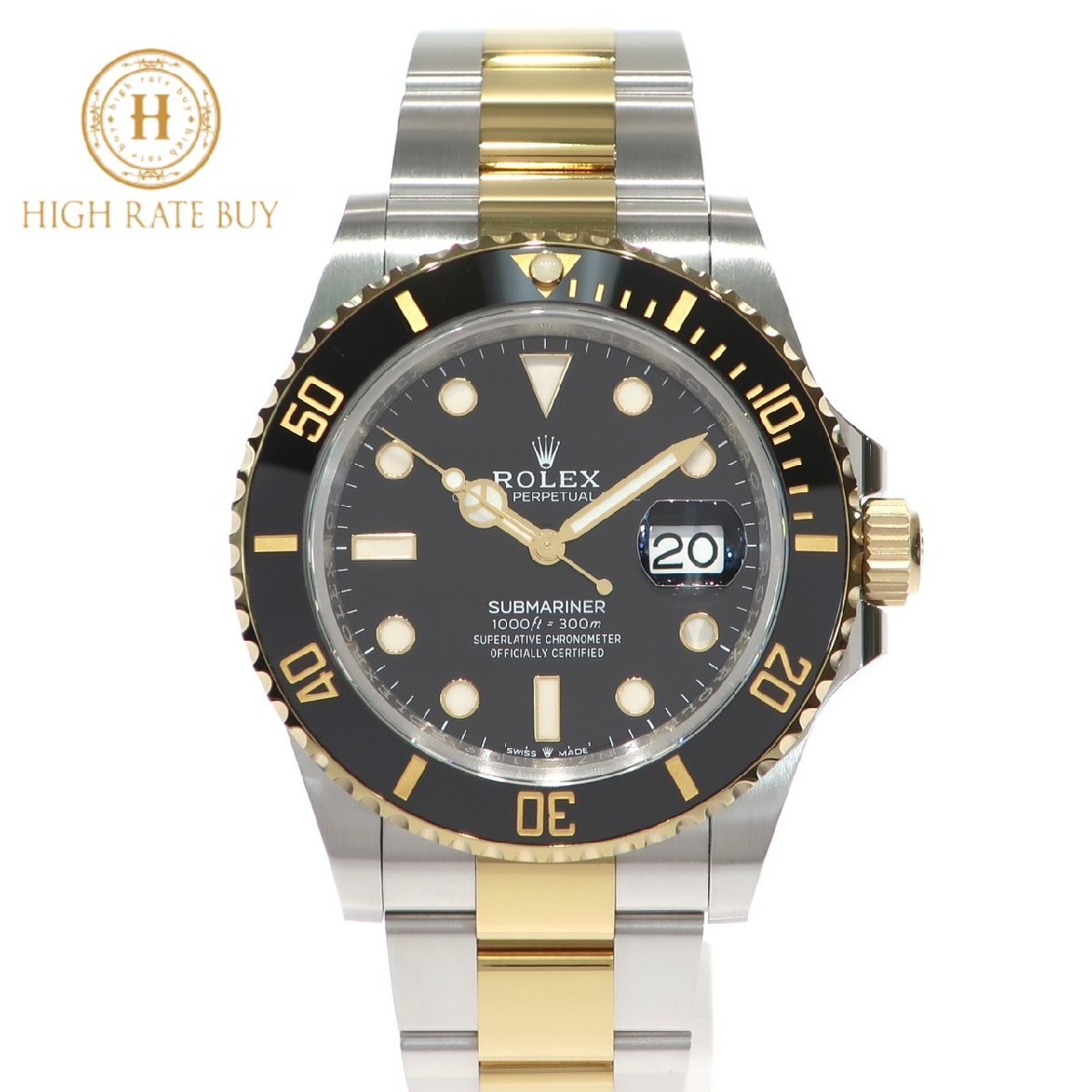 1円スタート 稼動品 新品同様 ROLEX ロレックス サブマリーナ デイト 126613LN ランダム番 自動巻き メンズ 腕時計 コンビカラー 黒文字盤