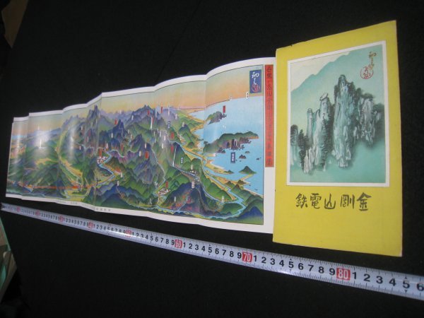 戦前朝鮮 鳥瞰図「金剛山電鉄」 吉田初三郎画 金剛山電気鉄道株式会社