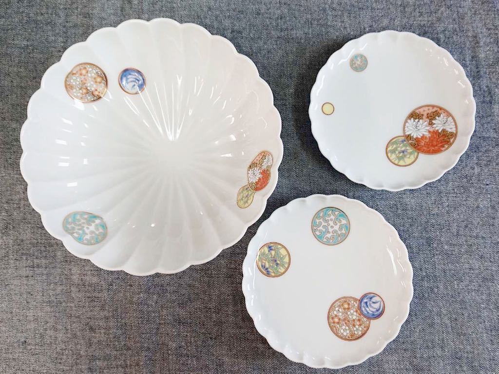 宮内庁御用達 深川製磁 寿赤絵 和らぎセット 箱 栞付き 有田焼 花鞠図