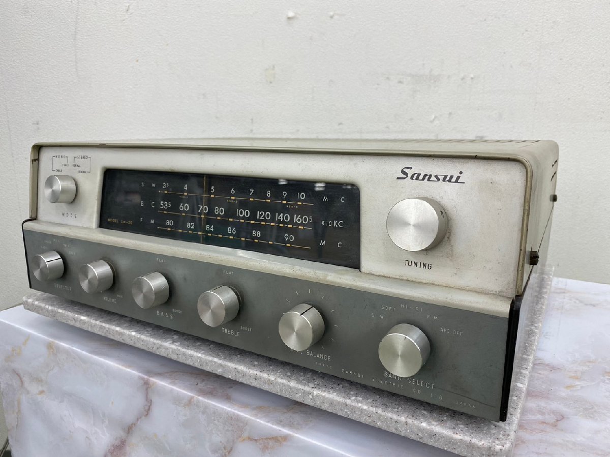 □t2909 現状品☆SANSUI サンスイ SM-20 真空管 ステレオレシーバー 