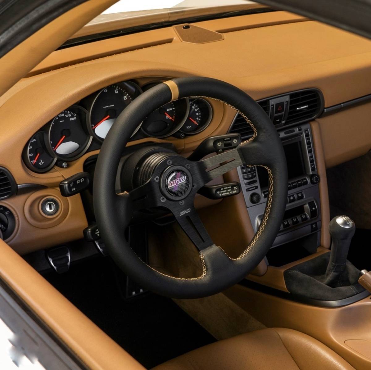 Newホーンボタン】 DND Performance Interior Race レザー グレー 