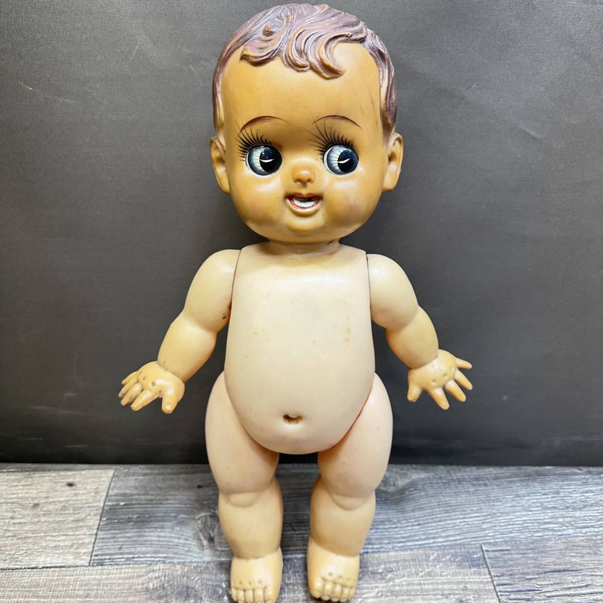 230217-86】昭和レトロ レトロ ソフビ 着せ替え人形 50cm 希少 当時物