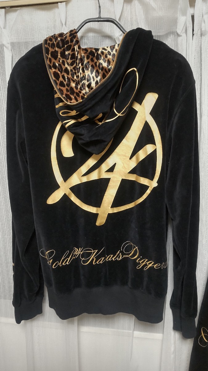 24karats ジャージ セットアップ ベロア 豹柄 レオパード 美品 M