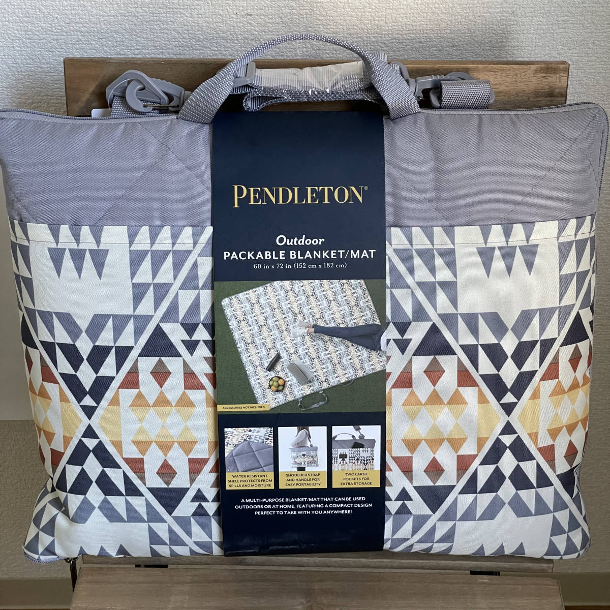 ペンドルトン アウトドア ブランケット マット アローポイントマルチ グレー PENDLETON レジャーシート キャンプ ビーチ ピクニック お花見