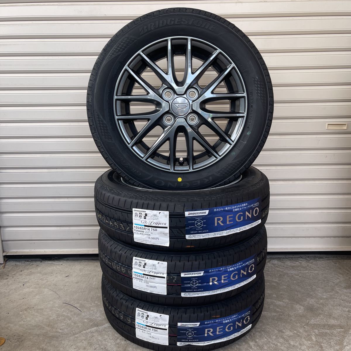新品ダイハツ純正ホイール◇ブリヂストン155/65R14 レグノGRレジェーラ 