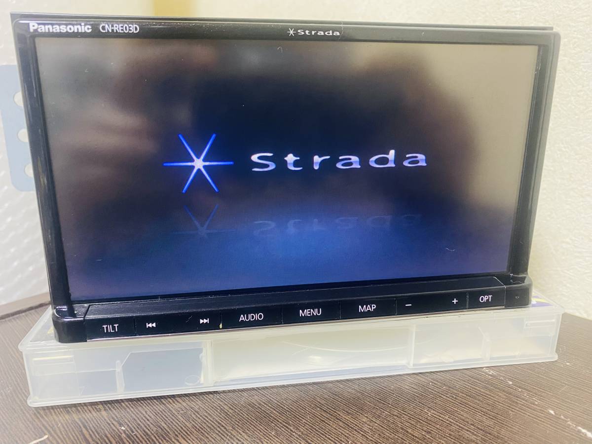 美品/完動品保証付/W2237/Panasonic 2016年モデルSDナビ高機能/CN-RE03D/Bluetooth/TVフルセグ地デジ/SD・USB CD録音/03D/
