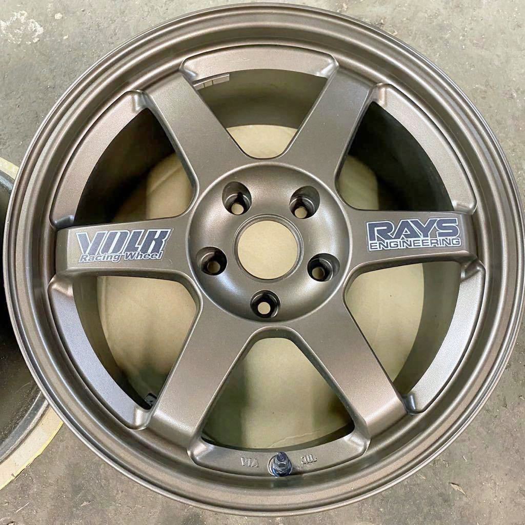 RAYS TE37 17インチ 8.5J +42 114.3 5穴 ブロンズ 2本 廃盤 volkracing 