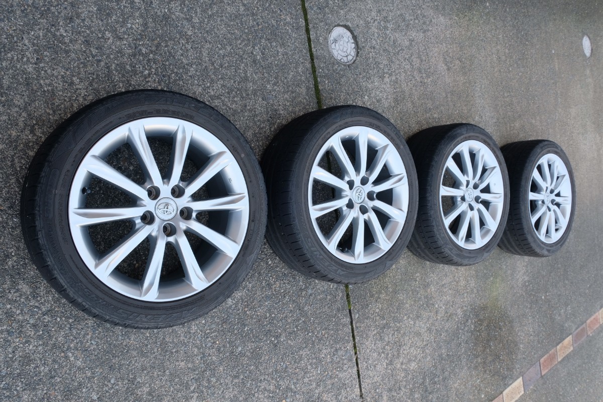 トヨタ純正 130系 マークX 235/45R18 8J +45 PCD114.3 18インチ 