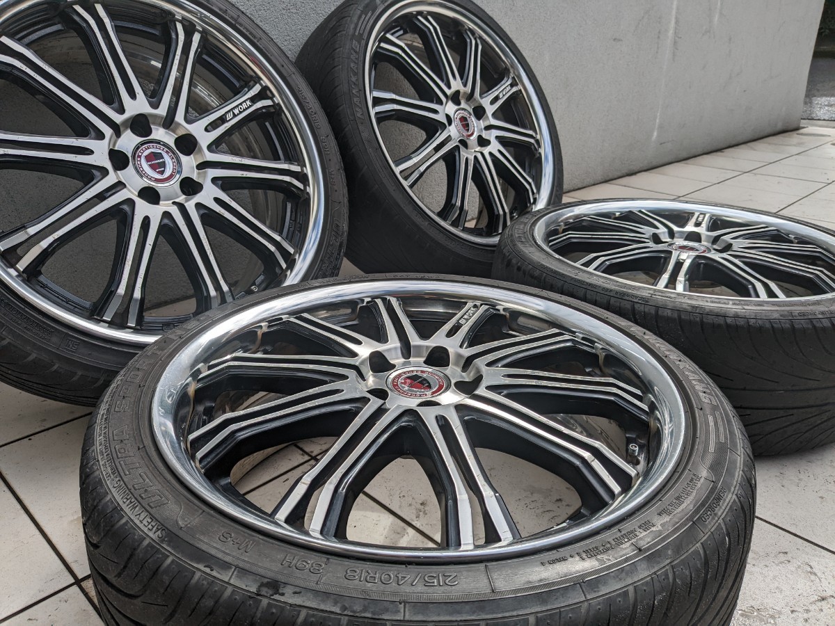 work シュバート SC1 18インチ 7.5J+50 5H100 215/40R18 プリウス 86 