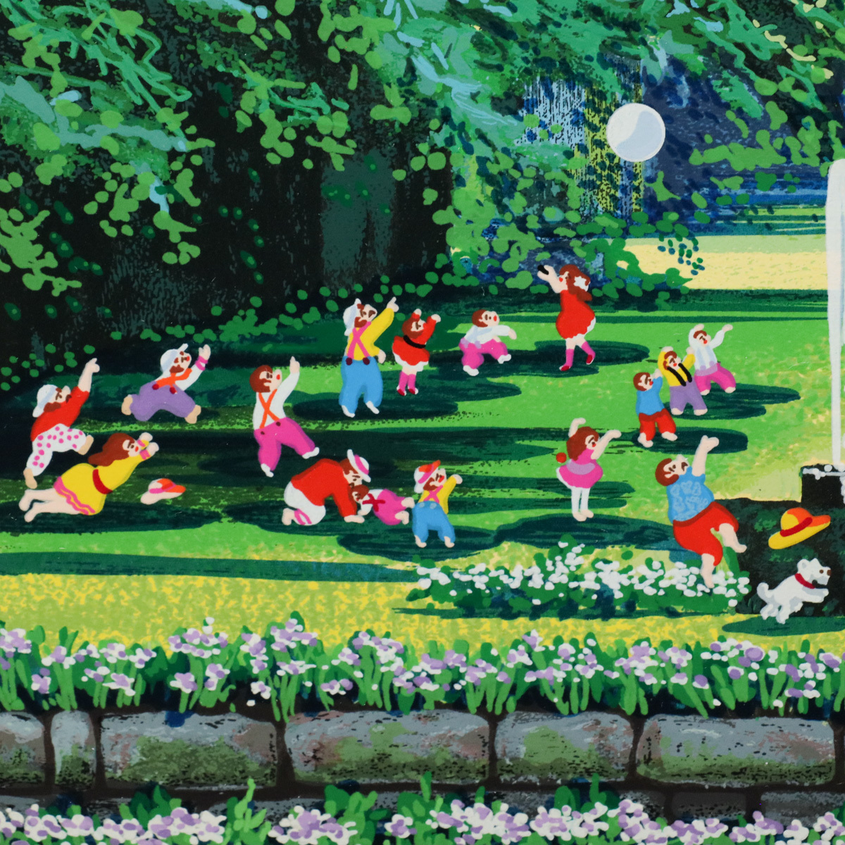 宙】真作保証 ヒロ・ヤマガタ HIRO YAMAGATA「森の蝶々」シルク 
