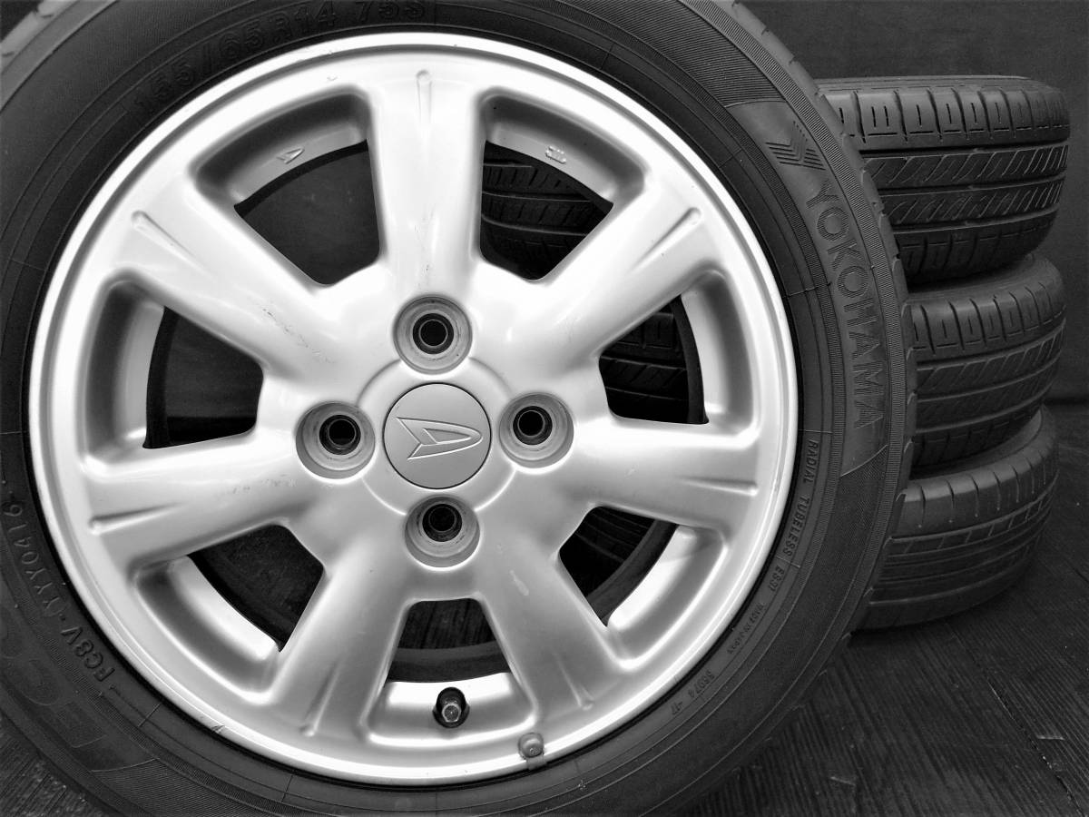 ☆極上品!! ダイハツ純正アルミホイール+極上国産タイヤ 155/65R14 4本 