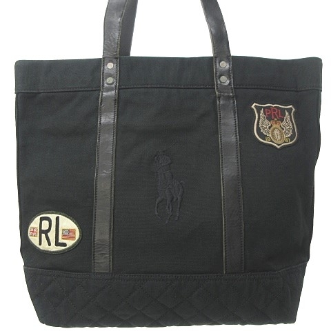 ポロ ラルフローレン POLO RALPH LAUREN ビッグポニー トートバッグ ハンドバッグ キャンバス ワッペン付 ポニー刺繍 ロゴ 大容量