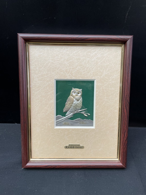 超激得，SALE S-142 純銀 武比古作 シルバーレリーフ フクロウ 額装 彫金 SILVER999(銀製)｜売買されたオークション情報、yahooの商品情報をアーカイブ公開 - オークファン その他