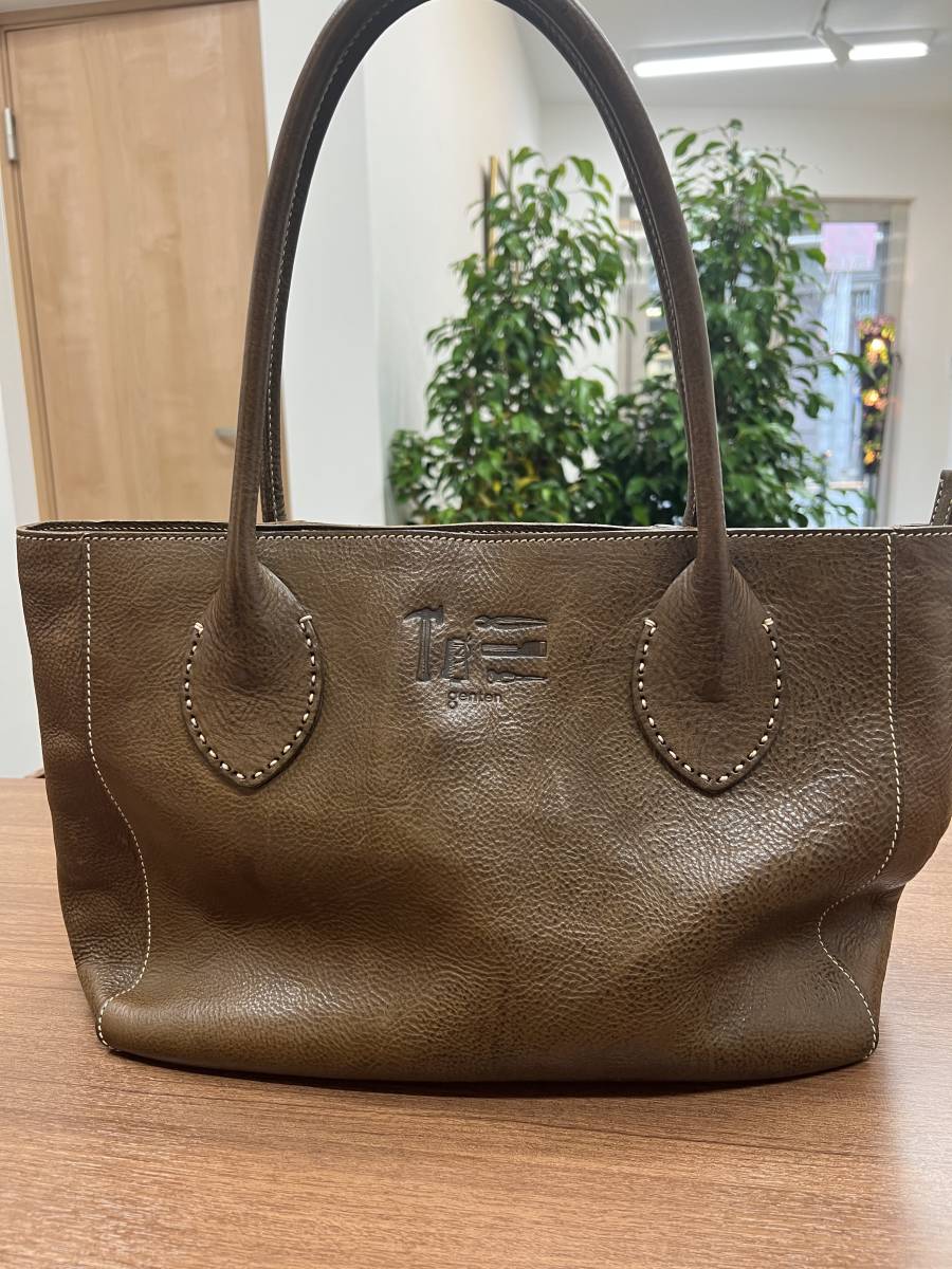 Genten/ゲンテン◇トート バッグ レザー 革製品 ブラウン系 こげ茶 