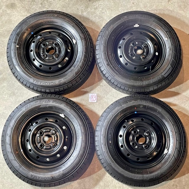 美品 バリ溝 DA17V エブリイ バン 純正スチールホイール タイヤセット 