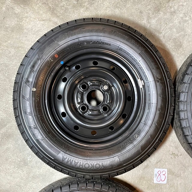 美品 バリ溝 DA17V エブリイ バン 純正スチールホイール タイヤセット 