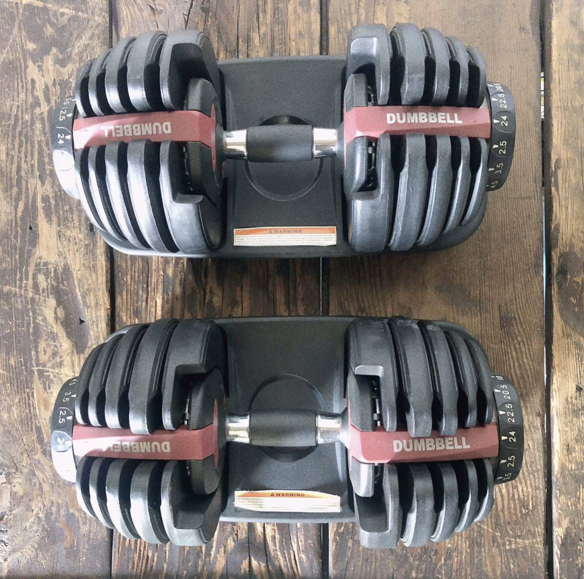 DUMBBELL ダンベル 可変式ダンベル 24kg×2 筋トレ アジャスタブルダンベル