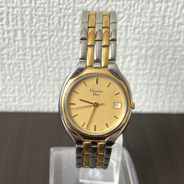 美品】 Christian Dior クリスチャンディオール 腕時計 メンズ コンビ 