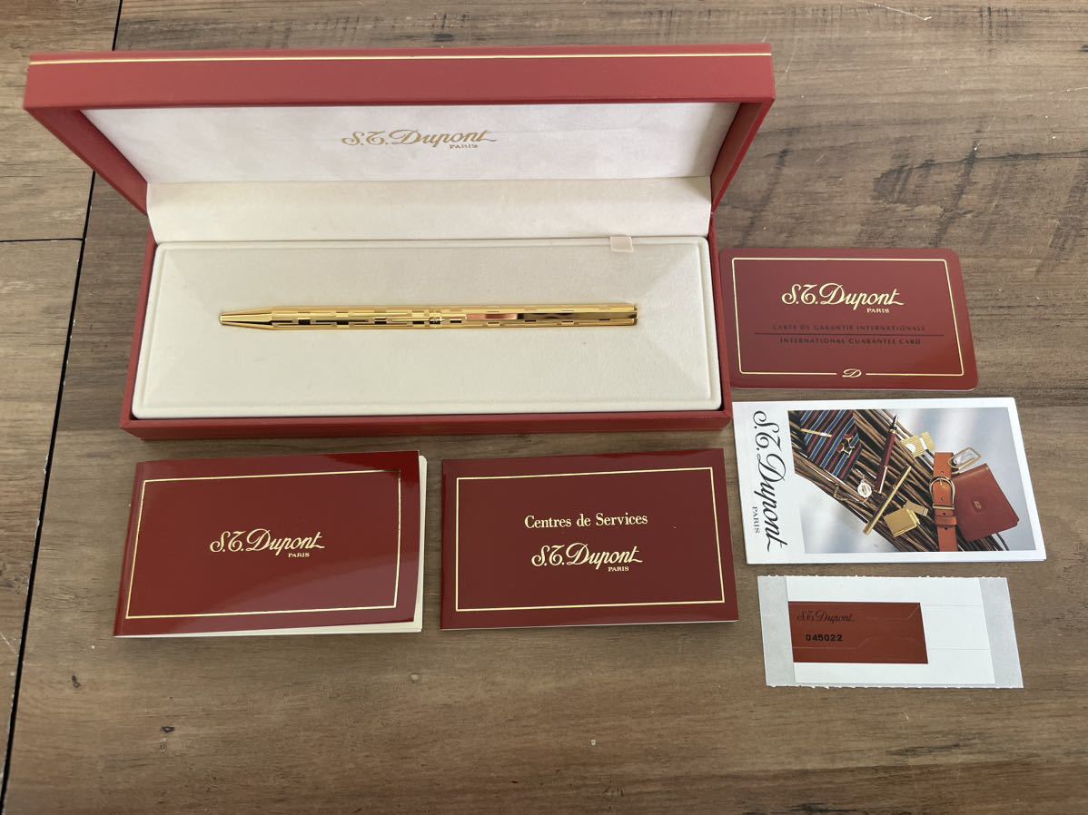 ボールペン S.T.Dupont/CROSS 2点セット デュポン ゴールド ツイスト式