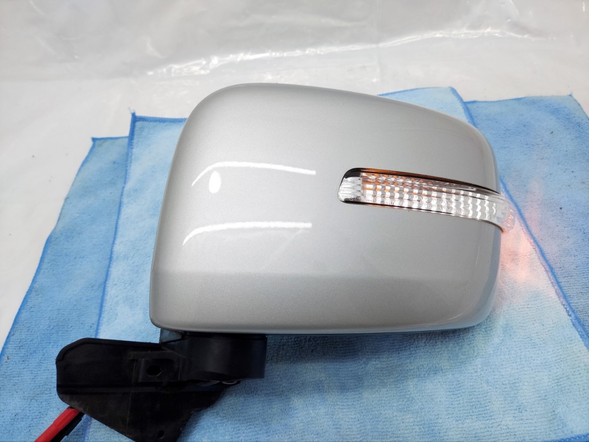 MH23S ワゴンR スティングレー 左 ドアミラー 助手席側 動作確認済み 7ピン 7P シルバー Z2S 銀 70K2 24年式 サイド ウインカー M1