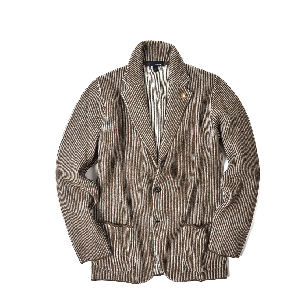 厳選 新着 新品 ラルディーニ LARDINI ニット ジャケット 2Bシングル