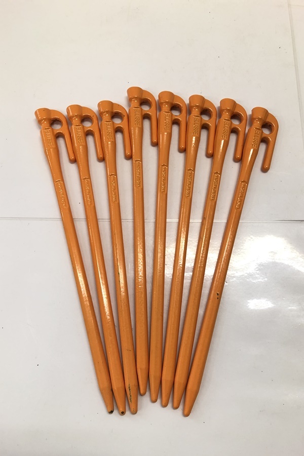 MOMIDORI ヘッド付きチタンペグ 夜光固定ロープ付き30cm 8本セット