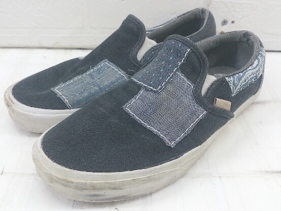 VANS バンズ デニムオーセンティック 721356 キャンバス スニーカー サイズ25.5cm ブラック インディゴ メンズ P(25 ...