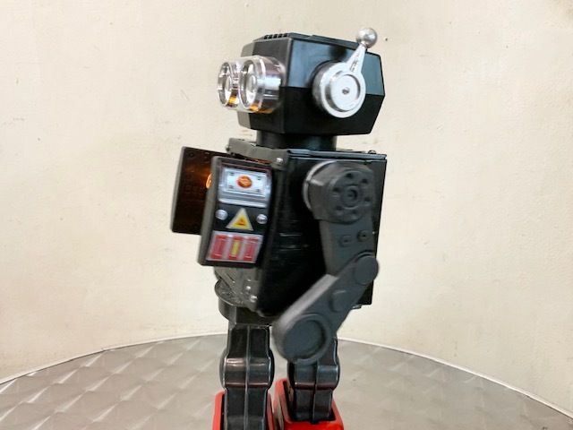 可動美品「ジャンボ火星大王」堀川玩具製ブリキのロボット・箱 1970s