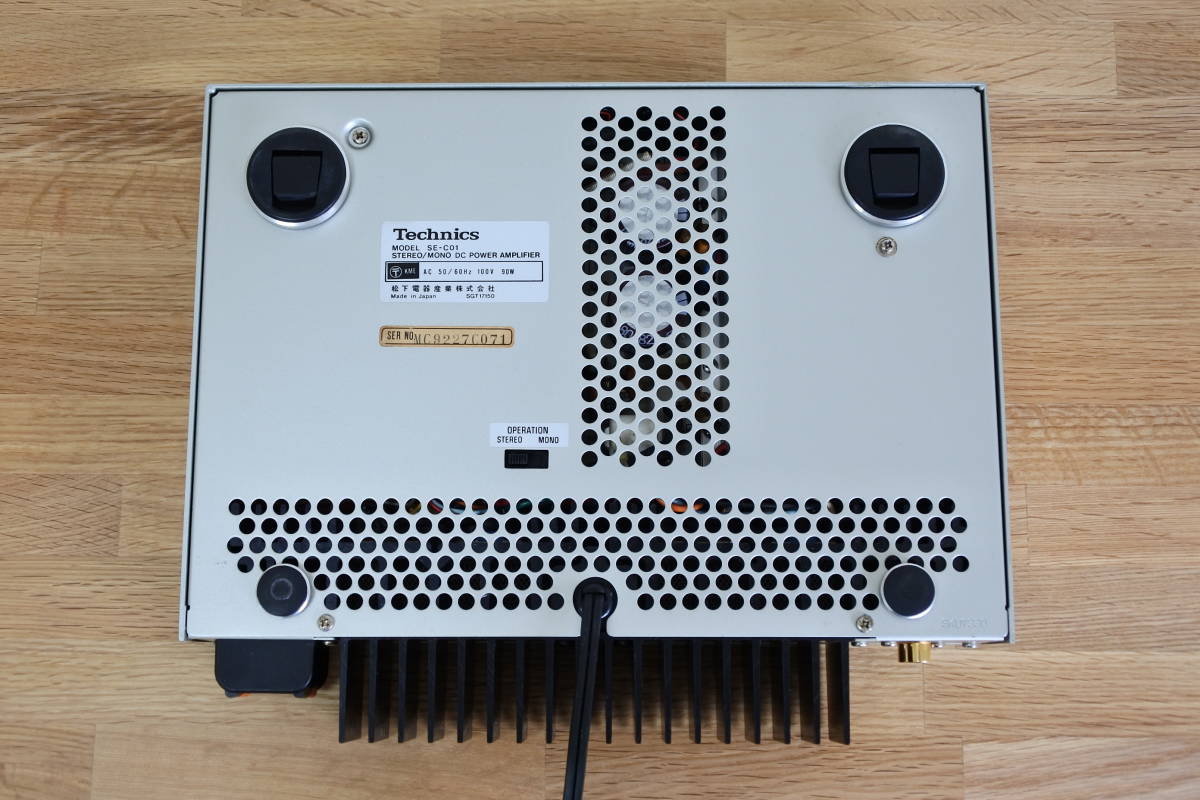 ■Technics SE-C01 パワーアンプ　オーバーホール製品　正常動作品■ SE-C01 パワーアンプ □Technics オーバーホール製品 正常動作品 正常