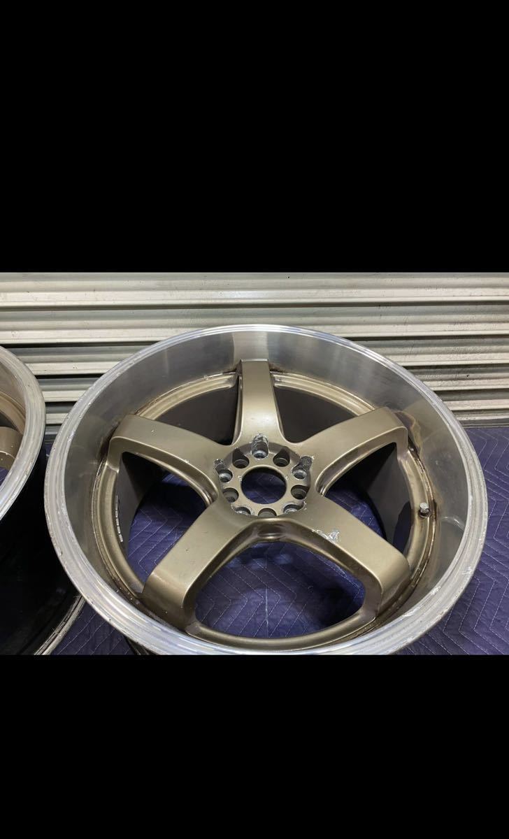 深リム XXR 555 18インチ 10J＋25 PCD114.3 100マルチ 5穴4本セット 