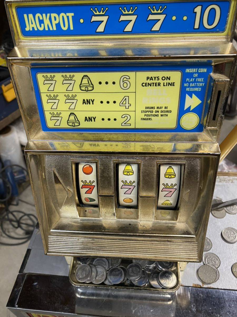 希少！カジノセブン卓上スロットマシン パチスロ WACO 実機ジャック 
