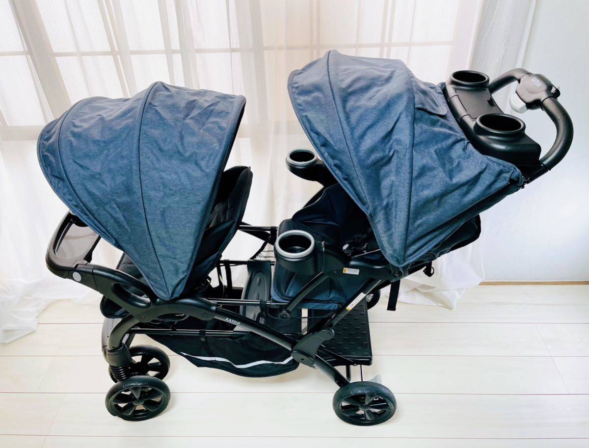 □□ KATOJI カトージ 二人でゴーDX 2人乗りベビーカー 双子 二人