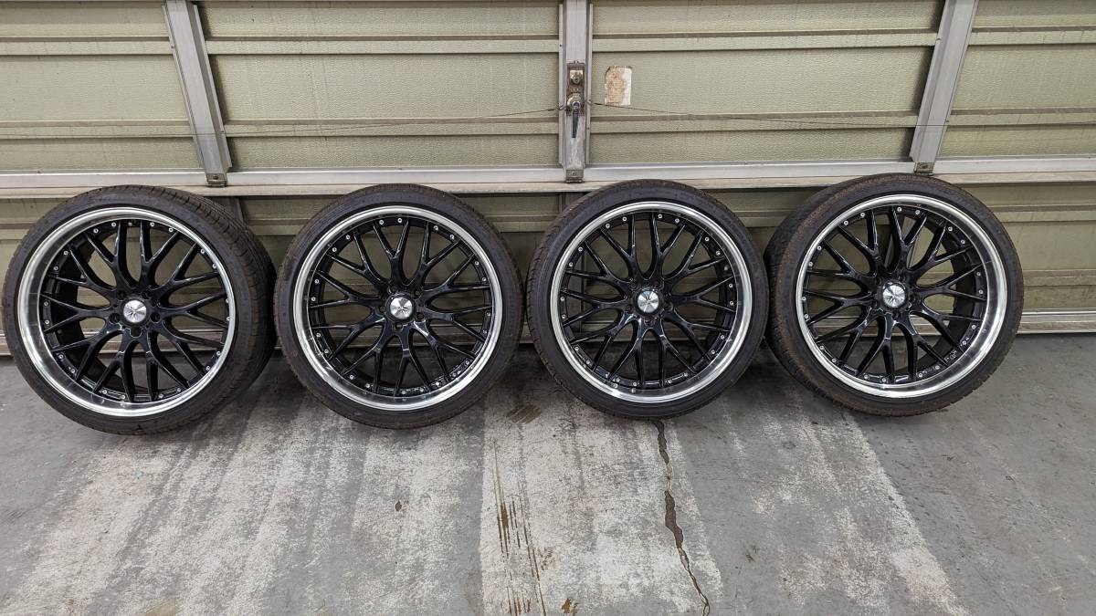 ★中古　タイヤ付★ロクサーニ マルチフォルケッタ 21×9J (38) 5H 114.3 ブラック　4本セット　グリンランダー(GRENLANDER) 245/35R21