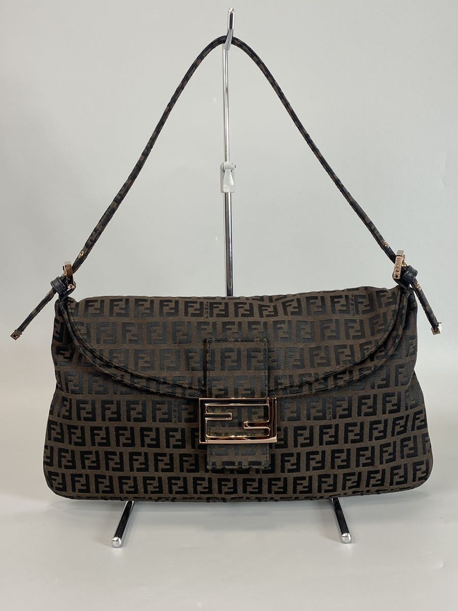 FENDI フェンディ ズッキーノ マンマバケット ショルダーバッグ 8BR002  